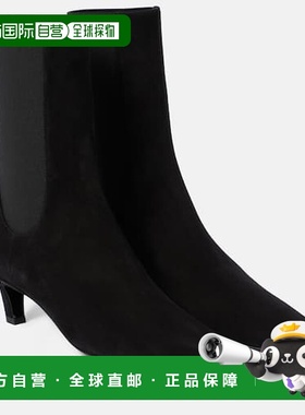 香港直邮TOT&Ecirc;ME 女士 绒面革短靴 black黑色 舒适时尚女靴