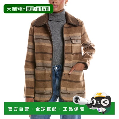 自营7 for all mankind7全人类的家务夹克-黑色 美国奥莱直发