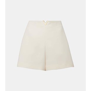 valentino华伦天奴女士绉纱高级定制高腰短裤