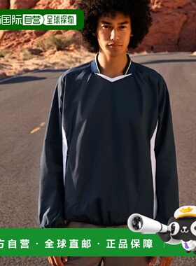 【日本直邮】Zett捷多 棒球少年长袖V领衫 深蓝x白(2911A)130 BOV