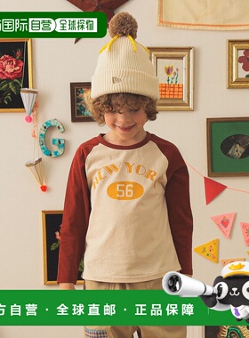 1h可退 日本直邮HANTEX 男童 长袖幽默数字印花T恤 100-160cm 551