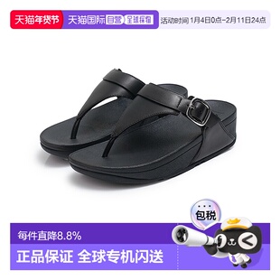 韩国直邮FITFLOP Lulu Adjustable 真皮女士人字拖 黑色 ES8-090