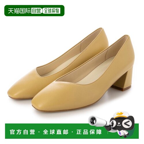 日本直邮RANDA 真皮杏仁头女鞋 RA041BW015731 黑色单鞋一脚蹬