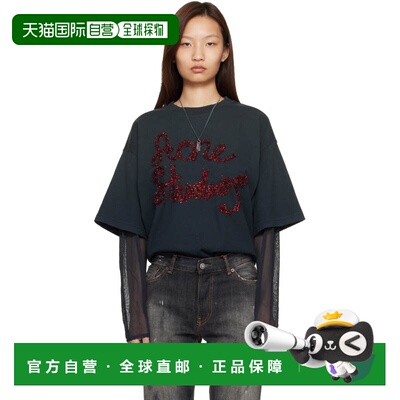 1h可退 香港直邮Acne Studios 艾克妮 女士 灰色 Layered Logo T