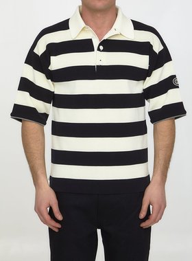 GUCCI 男士T恤 724708XKCV09207 SS2023 白色 KNITTED POLO.