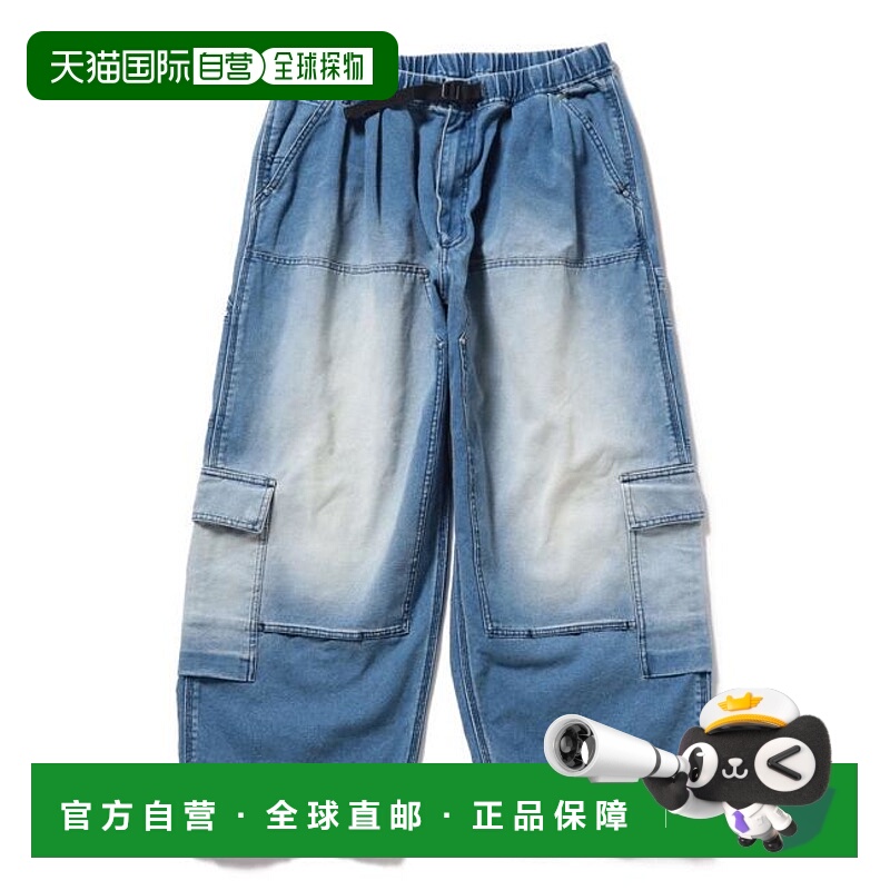 1h可退 日本直邮BEAMS 鸭双膝口袋裤牛仔背带裤牛仔裤直筒裤工装