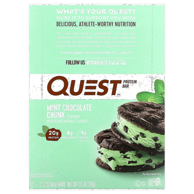 香港直发Quest Nutrition蛋白质营养条健康补充蛋白质能量12条