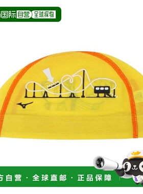 日本直邮MIZUNO 水泳用网帽 N2JWB50944 黄色 泳帽