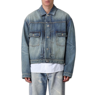 1h可退 香港直邮潮奢 kenzo 高田贤三 男士 长袖牛仔外套 FD65DV3
