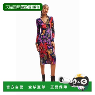 日本直邮Desigual 花柄针织中长款连衣裙 [DE819EW23239]包臀裙