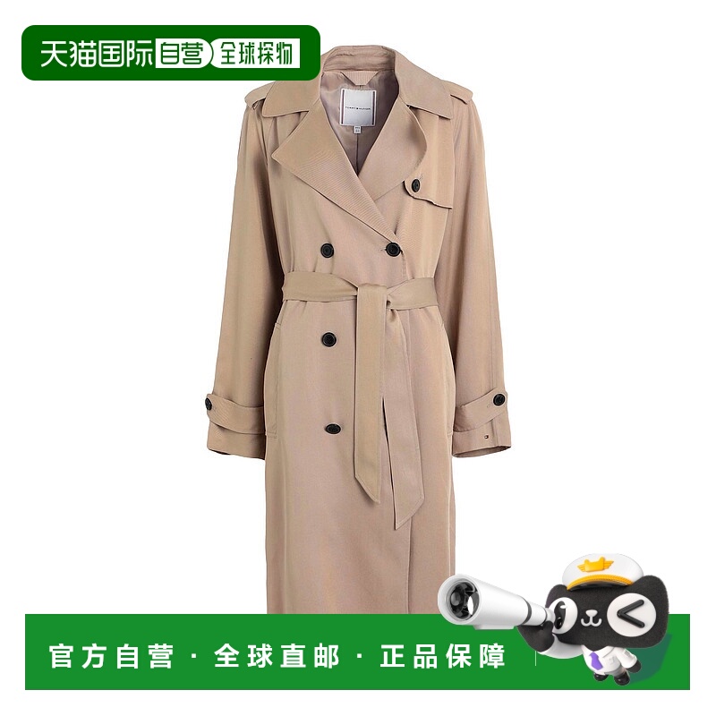 香港直邮Tommy Hilfiger 汤米 希尔费格 女士 双排扣大衣