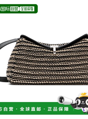 1h可退 香港直邮潮奢 TOTÊME 女士 黑色 & 米色 T-Lock Woven-Lea