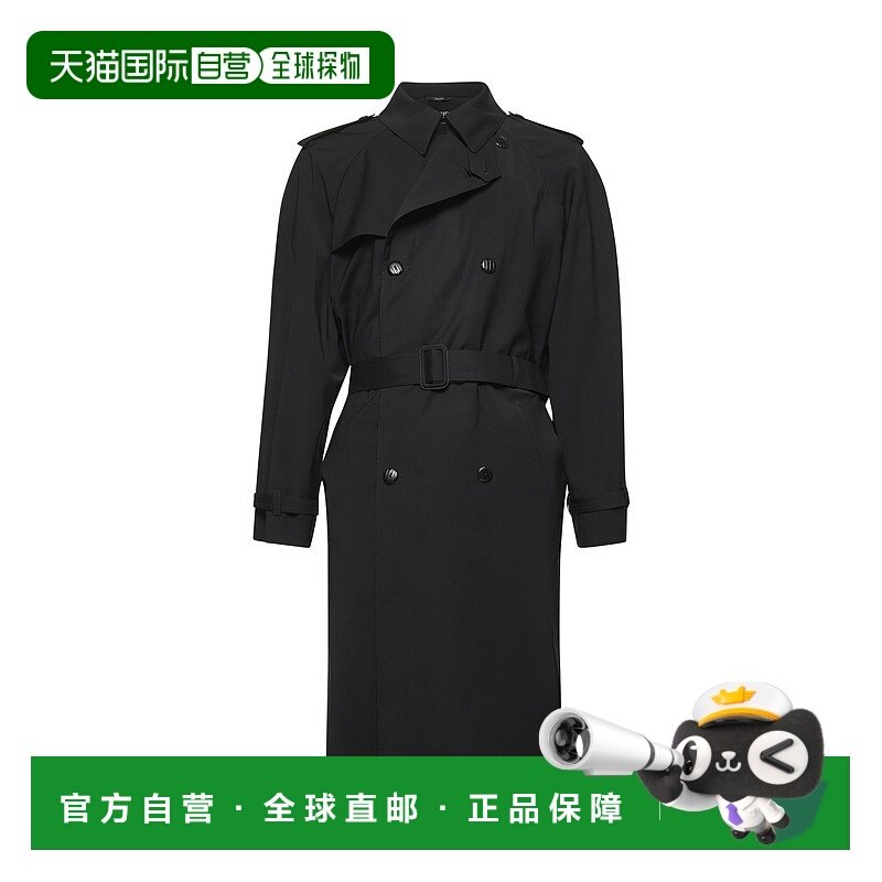 1h可退 香港直邮潮奢FENDI芬迪男士双排扣中长风衣FF0830ASCH