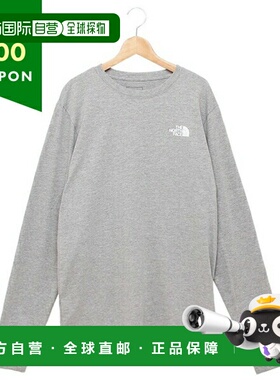 日本直邮THE NORTH FACE T恤长袖方形标志T恤灰色男士 NF0A8B68 C