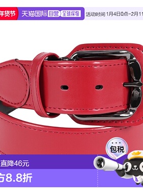 日潮跑腿MIZUNO美津浓（男款）棒球直皮带 12JYAV0462 红色