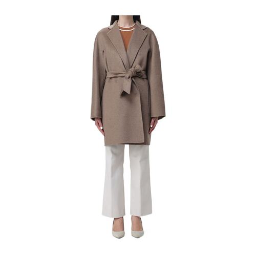 MAX MARA 女士外套 1011084106057 AW2024 灰色 短款羊绒裹身大衣