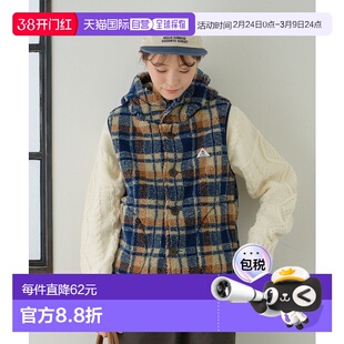 1h可退 日本直邮GEVACO 男女同款 加厚保暖 针织连帽马甲 半拉链