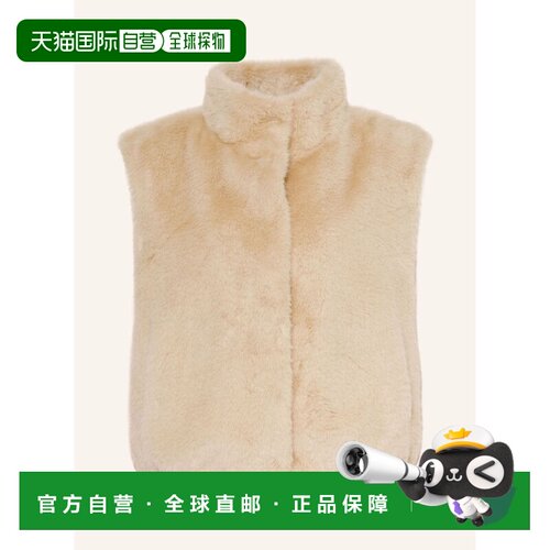 香港直邮HERNO 女士马甲 100319932012000 CO 浅棕色 Faux Fur Ve