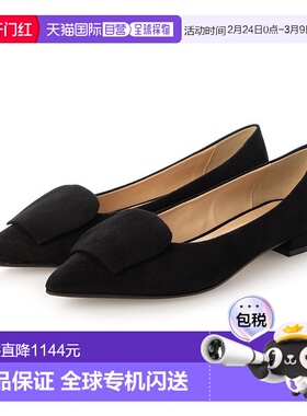 日本直邮FABIO RUSCONI 低跟尖头女鞋 FA933BW20650 黑色浅口鞋