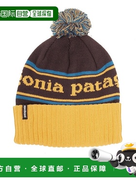 自营欧洲直邮Patagonia Powder Town系列男士棕色/黄色聚酯纤维毛