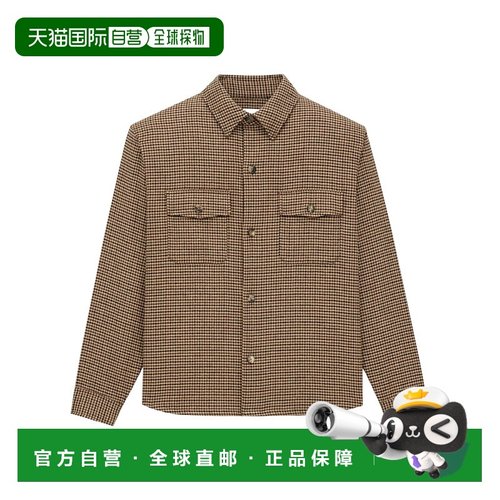 香港直邮Saint Laurent 千鸟格羊毛衬衫式外套 843378YZ9CH长袖