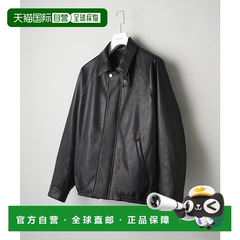 1h可退 日本直邮STUDIOUS男装现代仿皮简约立领半拉链夹克 115550