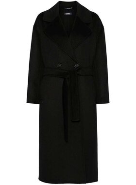 MAX MARA 女士外套 MANUELE800006 AW2024 黑色 长袖大衣