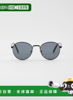 自营欧洲直邮Prada普拉达 男士黑色金属遮光防眩光太阳眼镜太阳镜