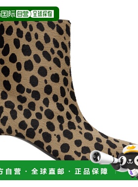 1h可退 香港直邮KHAITE 女士 驼色 & 黑色 Ona 踝靴 F1100969