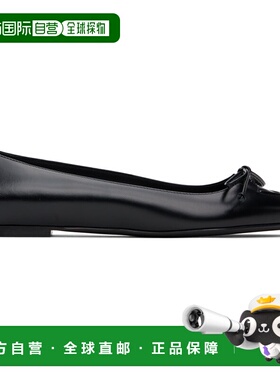 1h可退 香港直邮潮奢 alaia 女士 黑色系带芭蕾鞋 AA3A034CK257
