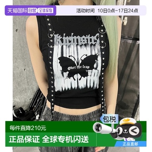 1h可退 日本直邮Figments男女同款 蝴蝶铆钉背心 FG25SS131新款