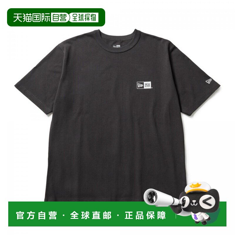 日本直邮New Era 短袖水洗棉 T恤 Logo炭黑色户外款14774247