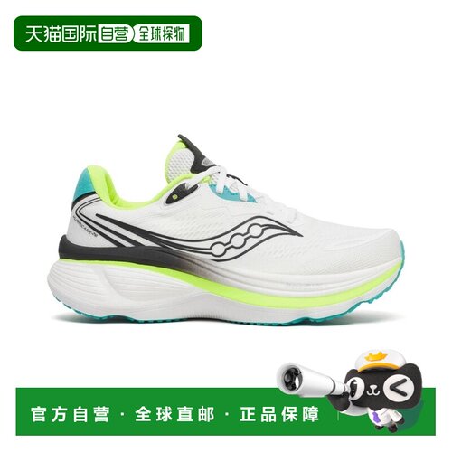 自营欧洲直邮SAUCONY索康尼 Hurricane 26男士白色/柠檬黄跑鞋