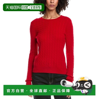 自营InCashmere Cable Cashmere Sweater - red 美国奥莱直发毛衣