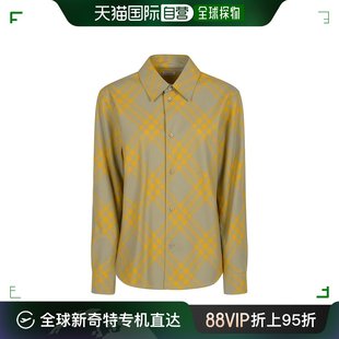 Burberry 巴宝莉 女士 8077796 香港直邮潮奢 格纹领长袖 衬衫