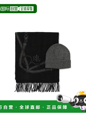 香港直邮Ralph Lauren 翻边帽子和围巾两件装 454P04494