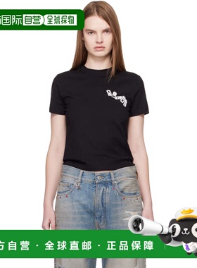 1h可退 香港直邮AMIRI 女士 黑色 Domino T 恤 AWTOJR1024