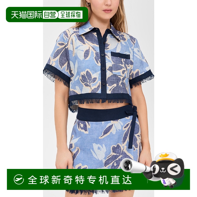 香港直邮Simkhai 女士 Topanga 衬衫 JONDB31621 舒适时尚亚麻