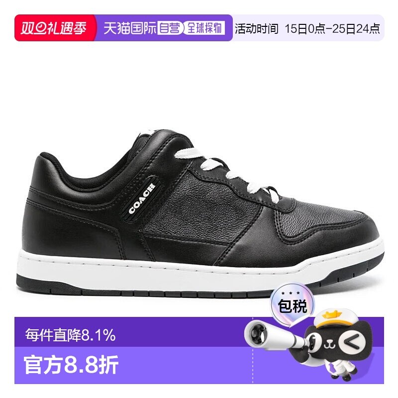 香港直邮Coach蔻驰专柜款男士时尚板鞋休闲鞋CR937BLK经典跑步