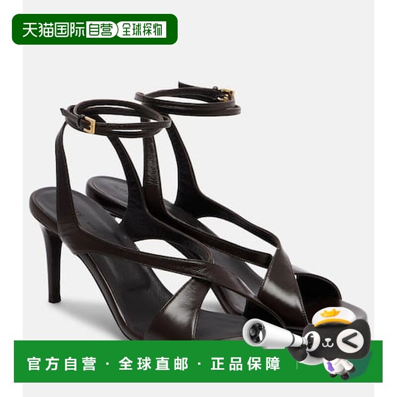 1h可退 香港直邮潮奢 KHAITE 女士 Liria 75 皮质凉鞋 brown棕色,女鞋,时装凉鞋,淘宝优惠券,粉丝福利购,淘宝优惠卷