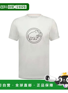 日本直邮MAMMUT-2025年春夏男士男士户外短袖T恤T恤Cudy徽标印花T