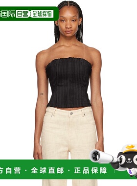 1h可退 香港直邮潮奢 Staud 女士 黑色 Parma 抹胸上装 R24S1118L