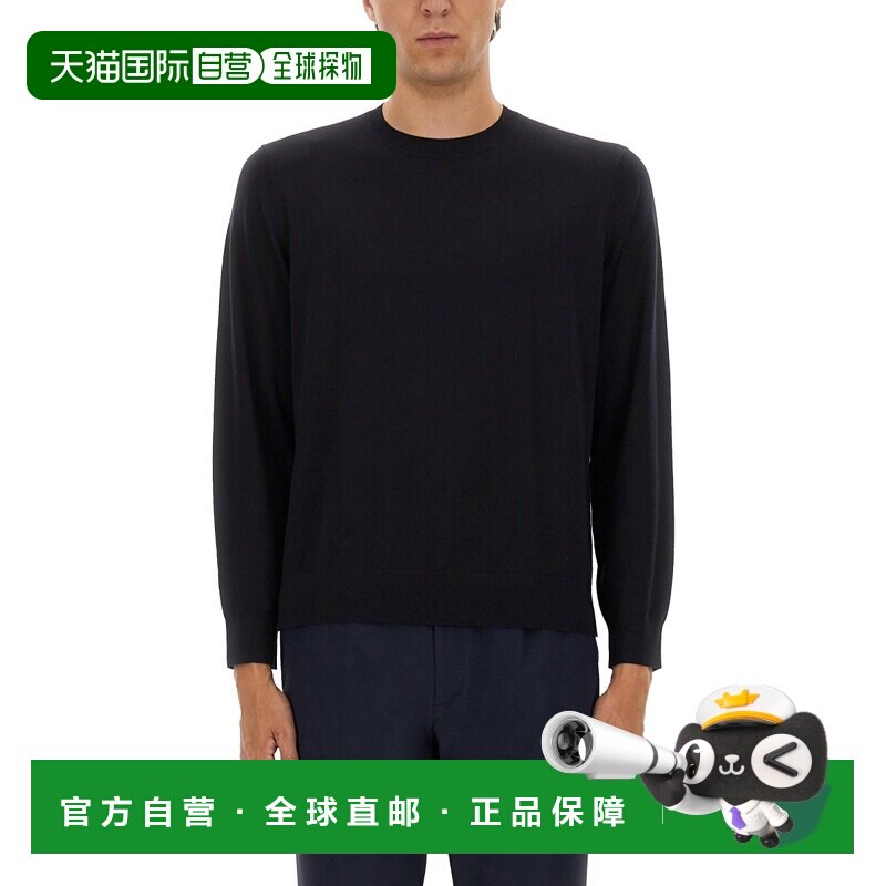 1h可退 香港直邮THEORY 男士针织衫 J0781713G0F AW2025 黑色 圆图片