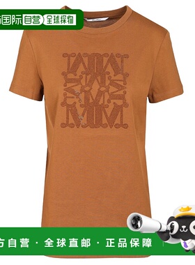 香港直邮MaxMara 麦斯玛拉 女士 Giovane 標誌刺繡圓領 T 卹 2511