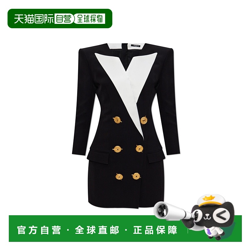 1h可退 香港直邮BALMAIN 女士连衣裙 EF1R9239MB01EAB SS2025 黑