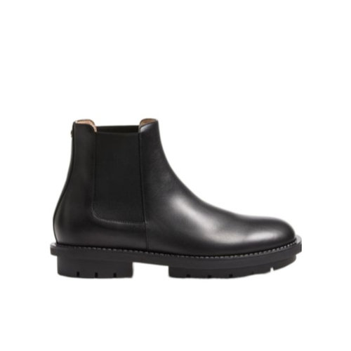 VALENTINO 男士靴子 YS0L32BEK0NO AW2025 黑色 小牛皮短靴