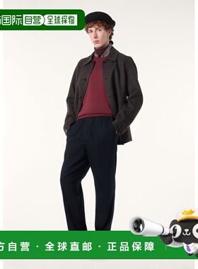 自营欧洲直邮Loro Piana 男士红色初剪羊毛毛衣