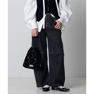 SOMETHING 特联名重修身宽松 牛仔裤