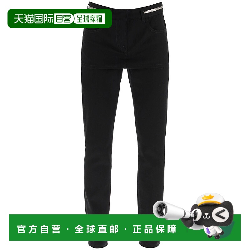 1h可退 香港直邮GIVENCHY 女士牛仔裤 BW50TX50R6001 SS2022 黑色