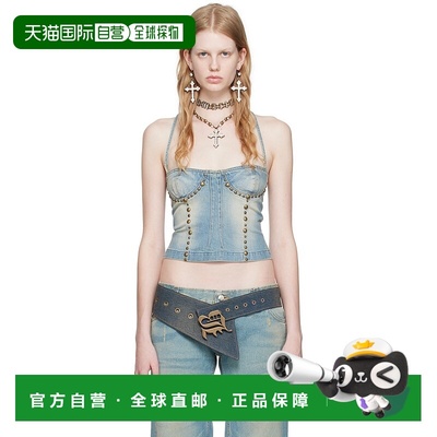 1h可退 香港直邮潮奢 Blumarine 蓝色情人 女士 蓝色 Bodice 吊带